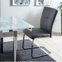 Scaun Tapitat H-190 Chrom Genarom SN Chrom / Grafit